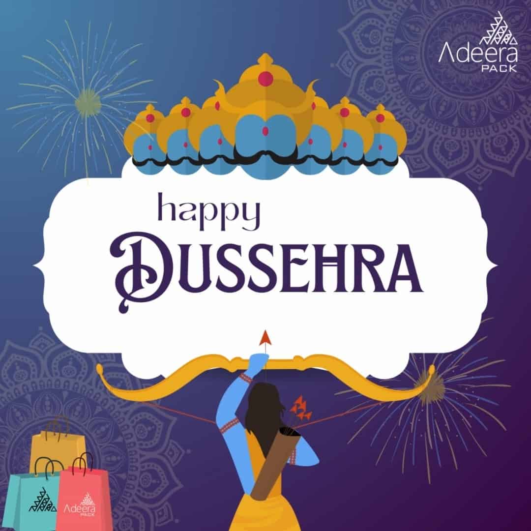 Dussehra Wishes by Adeera Pack a paper bags company