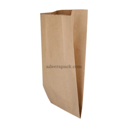 Brown paper pouch with gusset