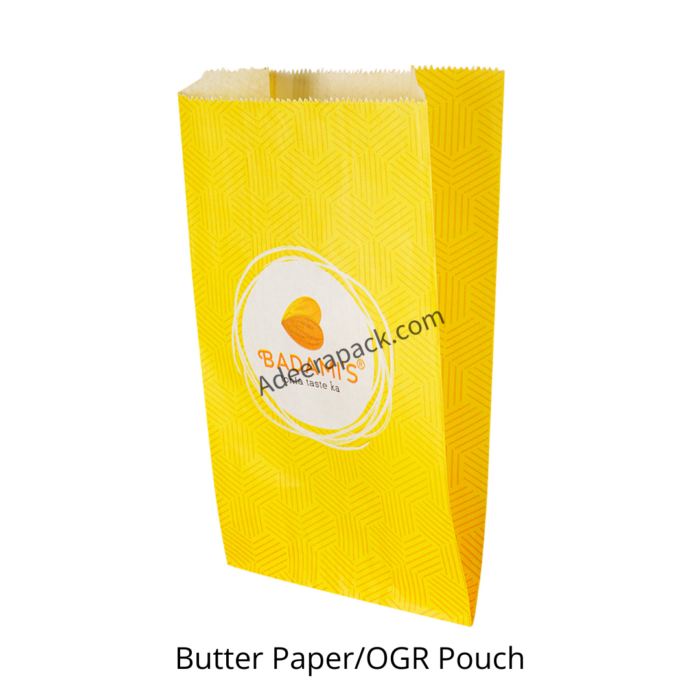 Butter paper pouch for oily food packaging