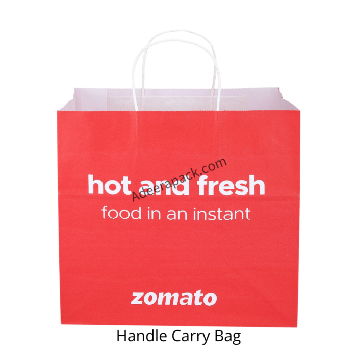 Zomato food carry paper bag