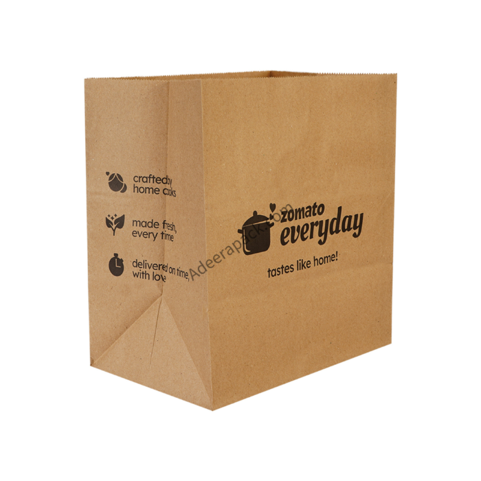 Zomato food packaging SOS paper bags