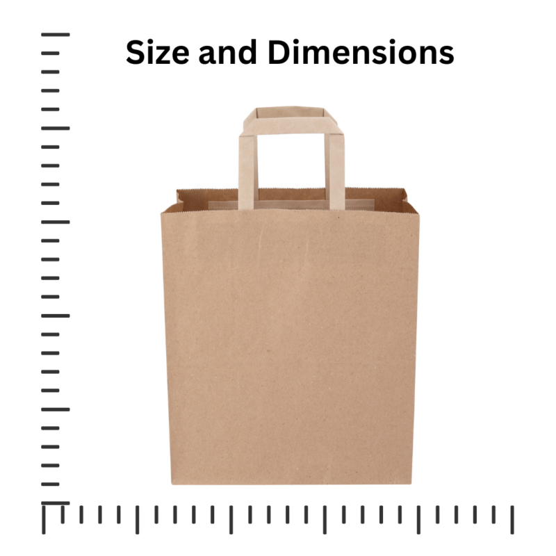 Paper bags size and dimensions